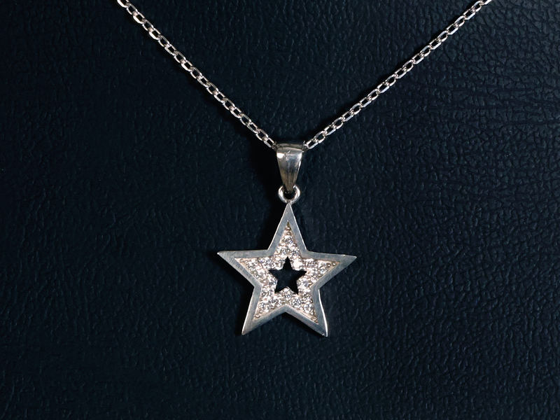 Liron Silver Çizgi Form Kolye